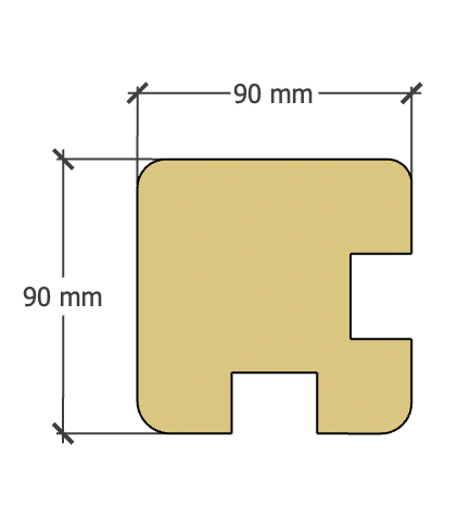 Abri Français Bois Poteau Angle Autoclave 240x9x9cm Classe 4