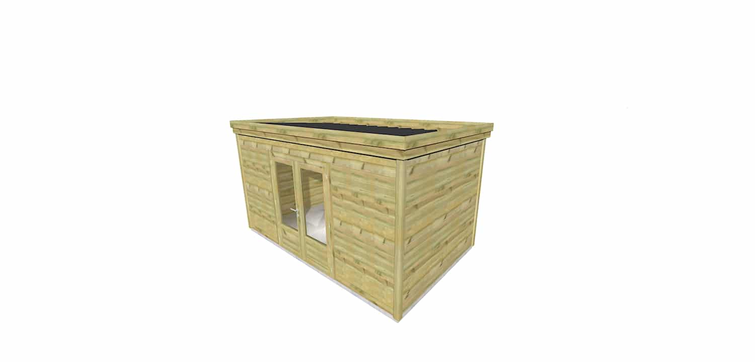 Abri Français Gamme Origine 4,46x2,91m abri jardin porte double 13m2