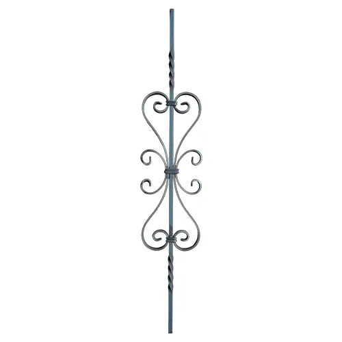 CQFT Barreau Carré 12mm Fer Forgé Volutes 950x180mm