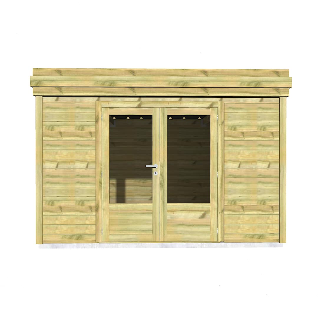 Abri Français Origine abri de jardin porte double 13,2 m²