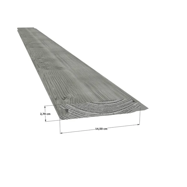 Abri Français planche emboîtable pin sylvestre 27x130 mm gris