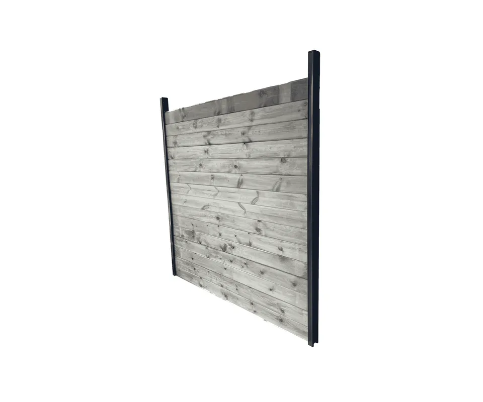 Abri Français Clôture Bois kit massif pin gris 1,82 m