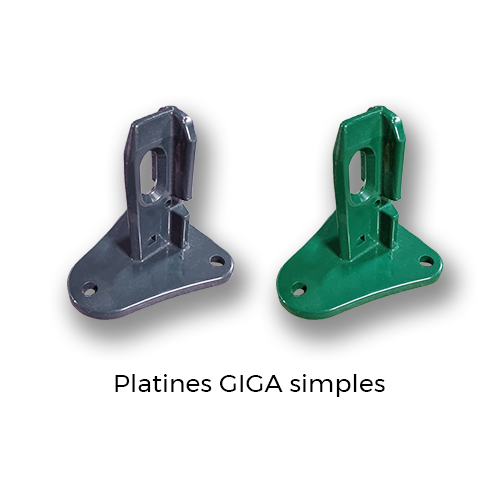 CQFT Platine poteau de grillage Titan Giga