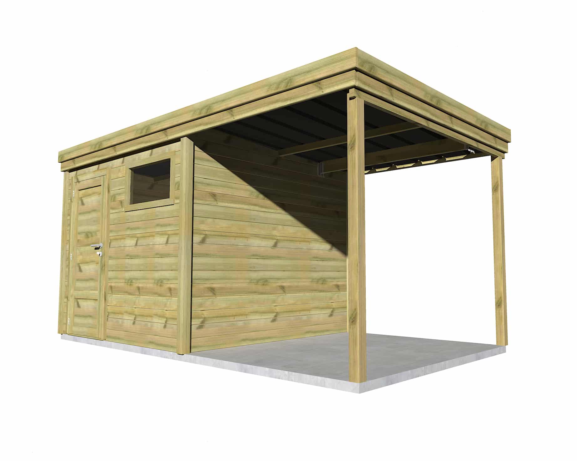 Abri Français Origine rangement jardin 2,5x2,5m 13,9m²