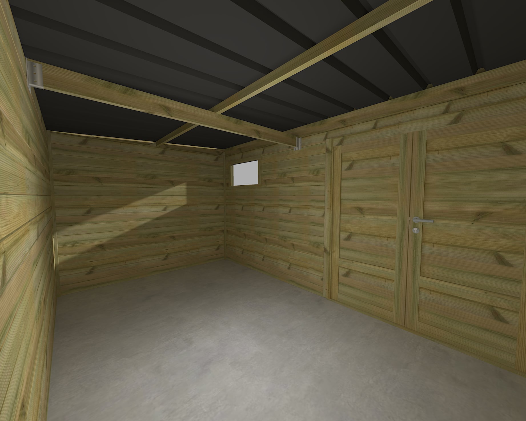 Abri Français Gamme Origine rangement bois 13 m² pin 27 mm
