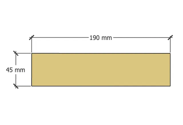Abri Français Bois au détail chevron autoclave 45x190 mm