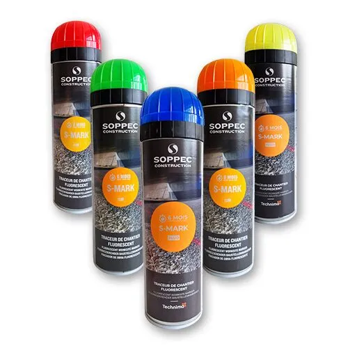 SOPPEC S-MARK Traceur de chantier fluo 500ml 3/6 mois