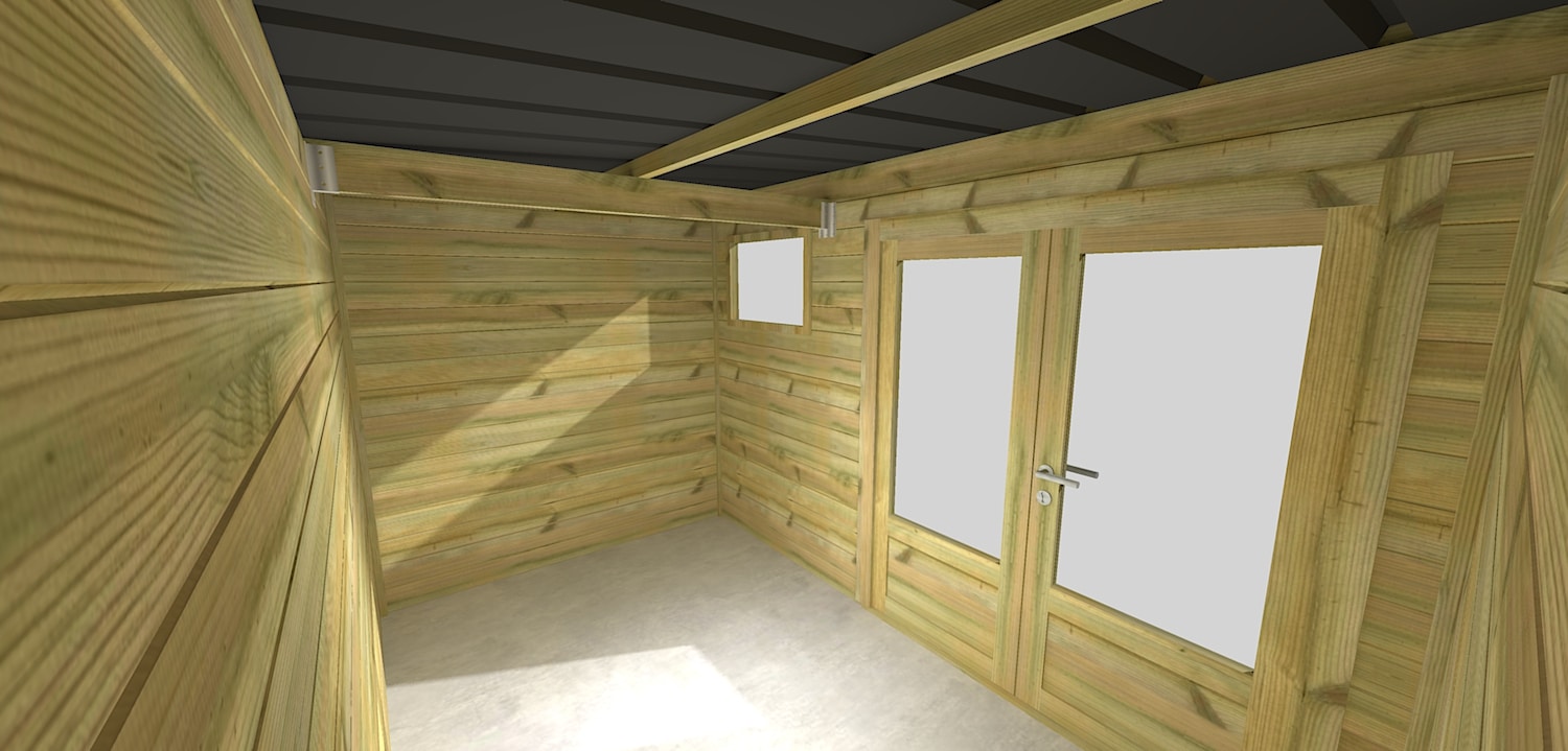 Abri Français Origine abri extension 13,4m2 5,56m