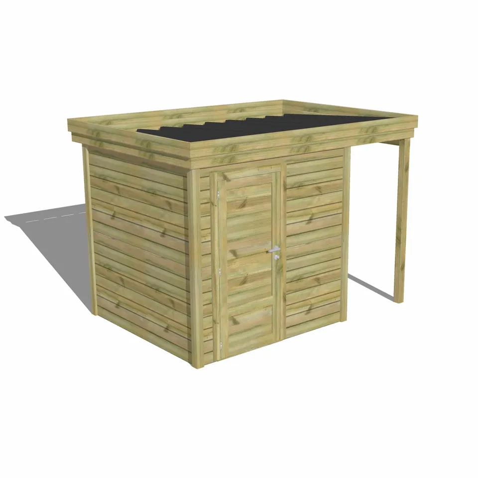 Abri Français Gamme Origine Atelier Porte Pleine abri 4,1 m² extension