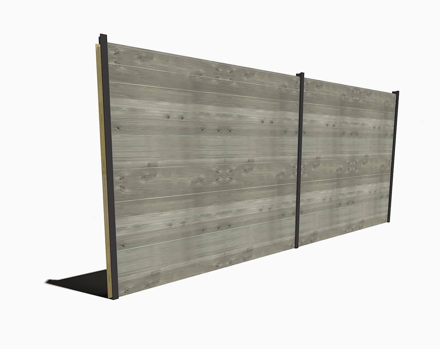 Abri Français Clôture Bois kit massif pin gris 1,82 m