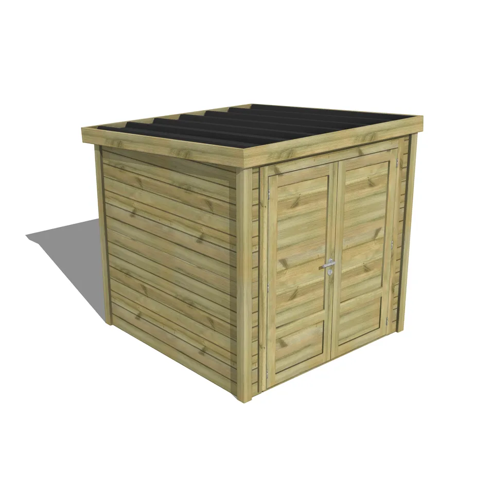 Abri Français Gamme Essentiel Porte Double abri 4,1 m² pin 28 mm