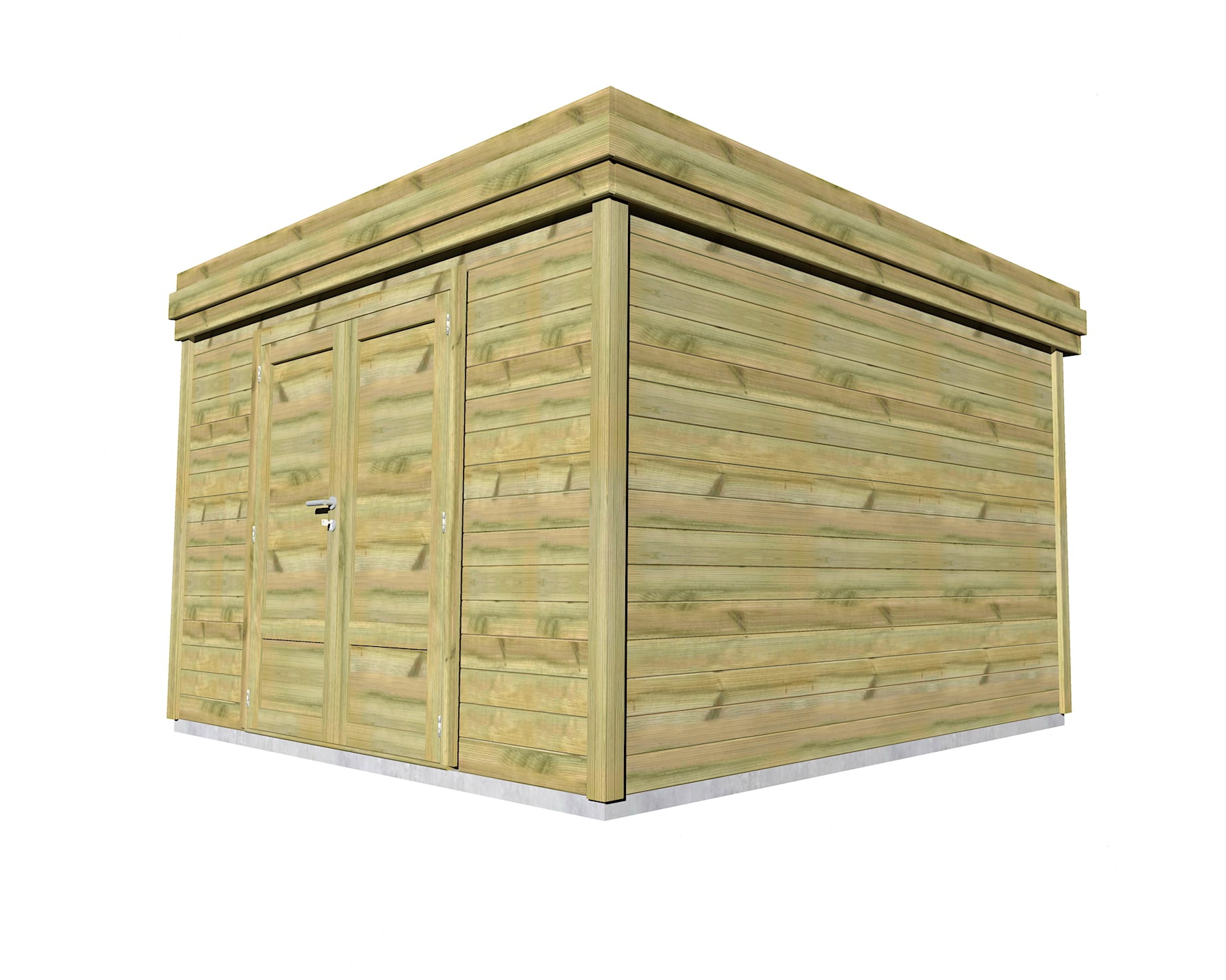Abri Français Origine 13,2m2 porte pleine abri de jardin pin 27mm