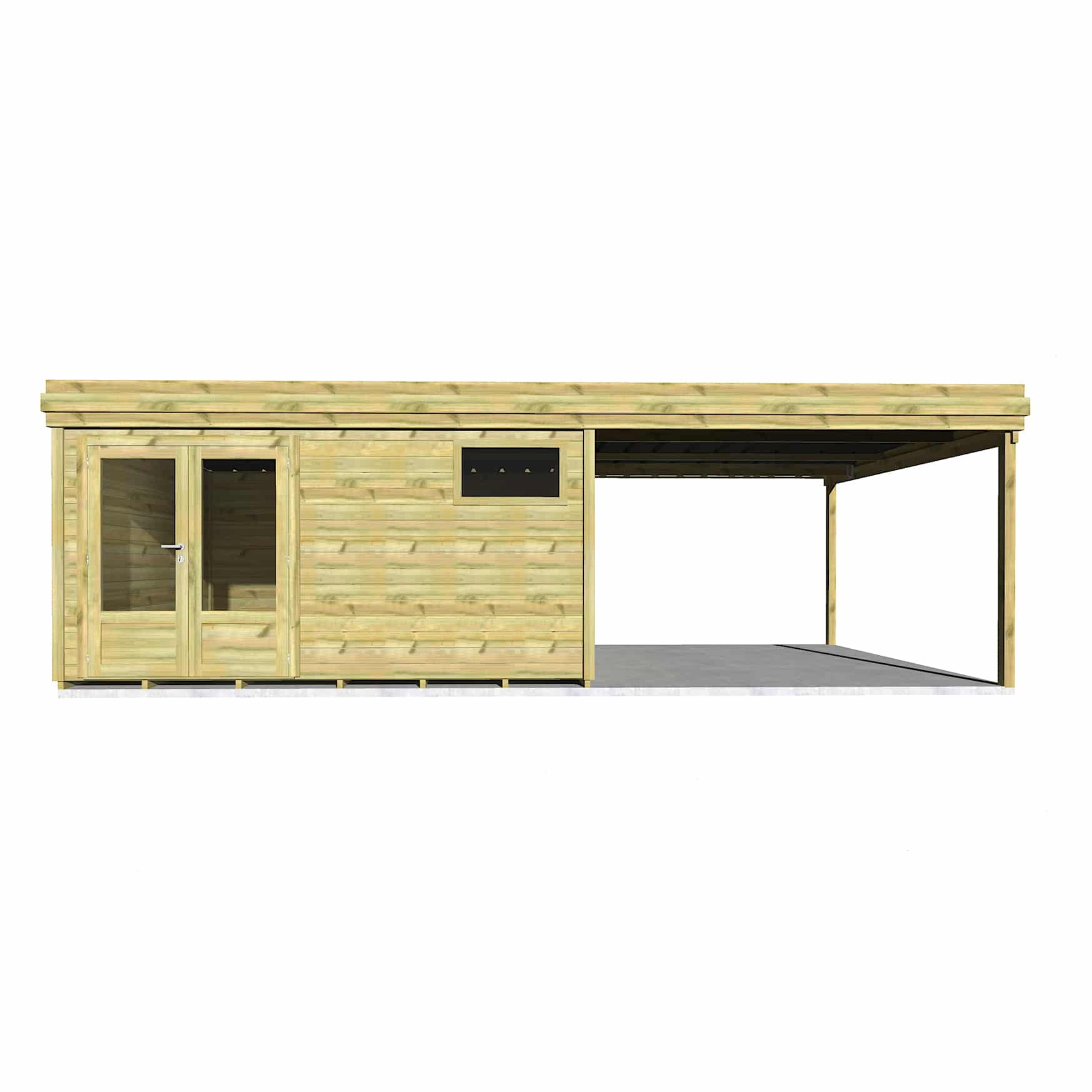 Abri Français Origine chalet 29,5m2 7,96x3,71m