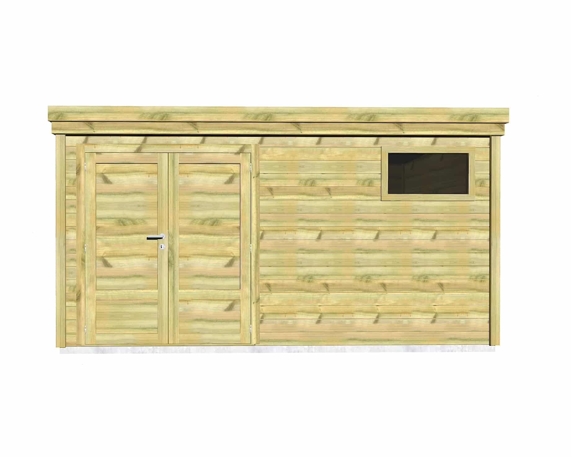 Abri Français Gamme Origine rangement bois 13 m² pin 27 mm