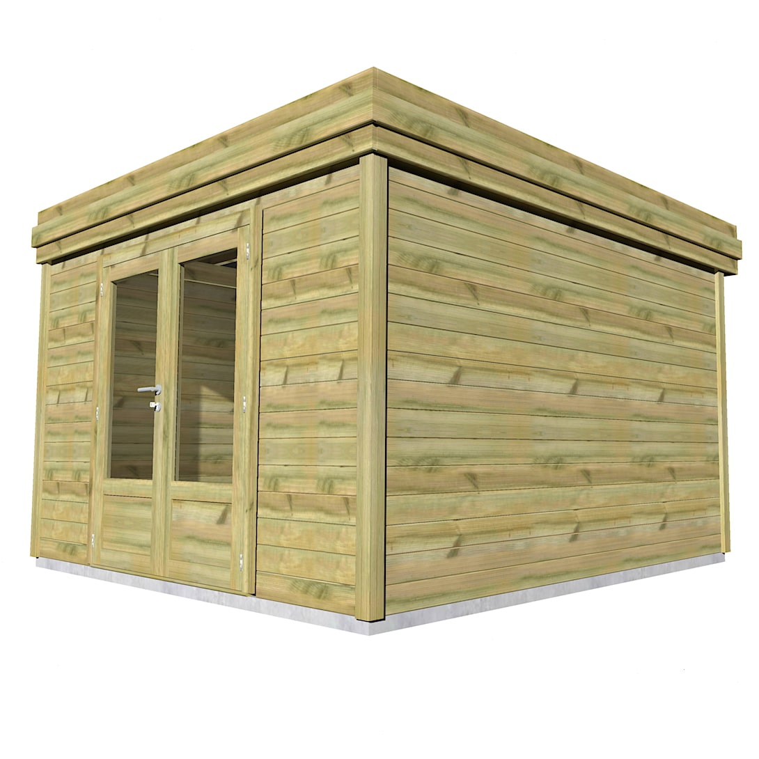 Abri Français Origine abri de jardin porte double 13,2 m²