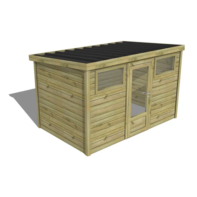Abri Français Essentiel abri de jardin porte vitrée 6,8 m²