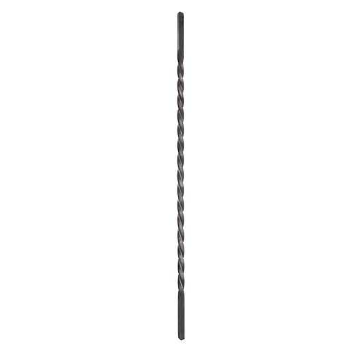 CQFT Barreau carré 12mm torsadé H950mm fer forgé