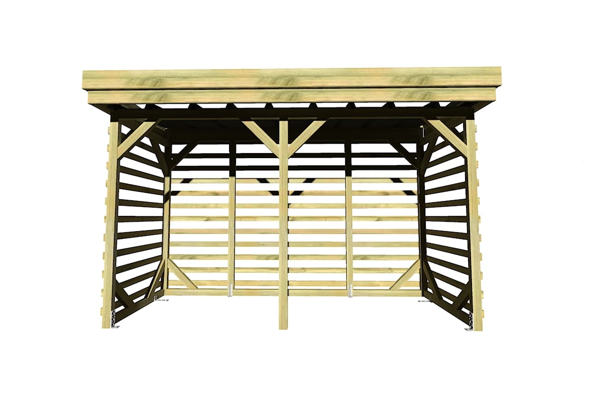 Abri Français Abris Bûches Autoclave abri 4 stères 3,15 m