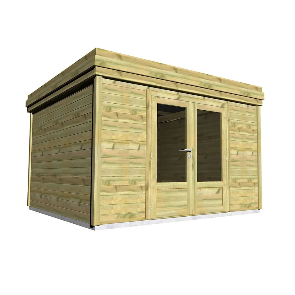 Abri Français Origine abri de jardin porte double 13,2 m²