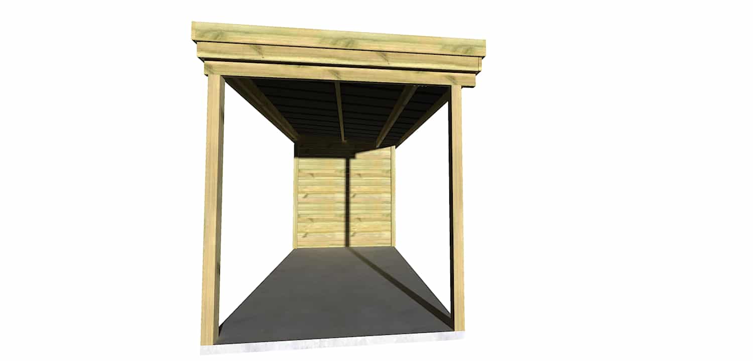 Abri Français Origine pool house 7,06x2,41m 17m² + toit 3,5m