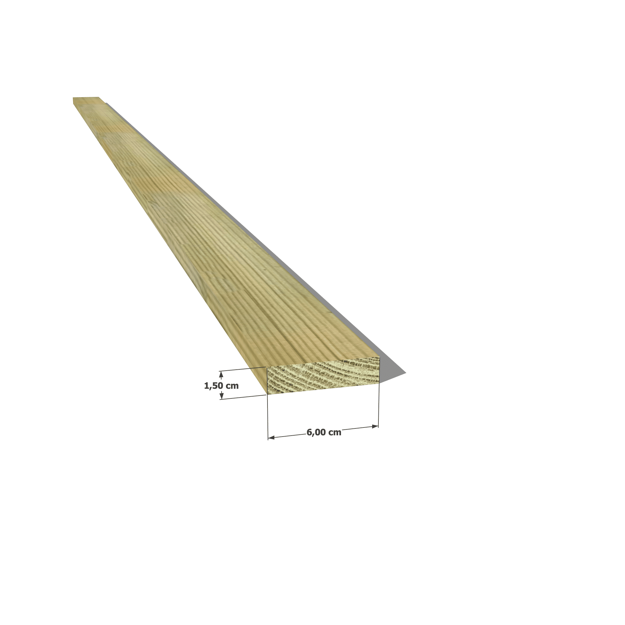 Abri Français Latte pin sylvestre 16x60 mm autoclave classe 4