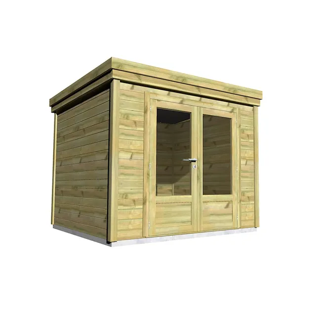 Abri Français Origine abri piscine 8m² porte double 27mm