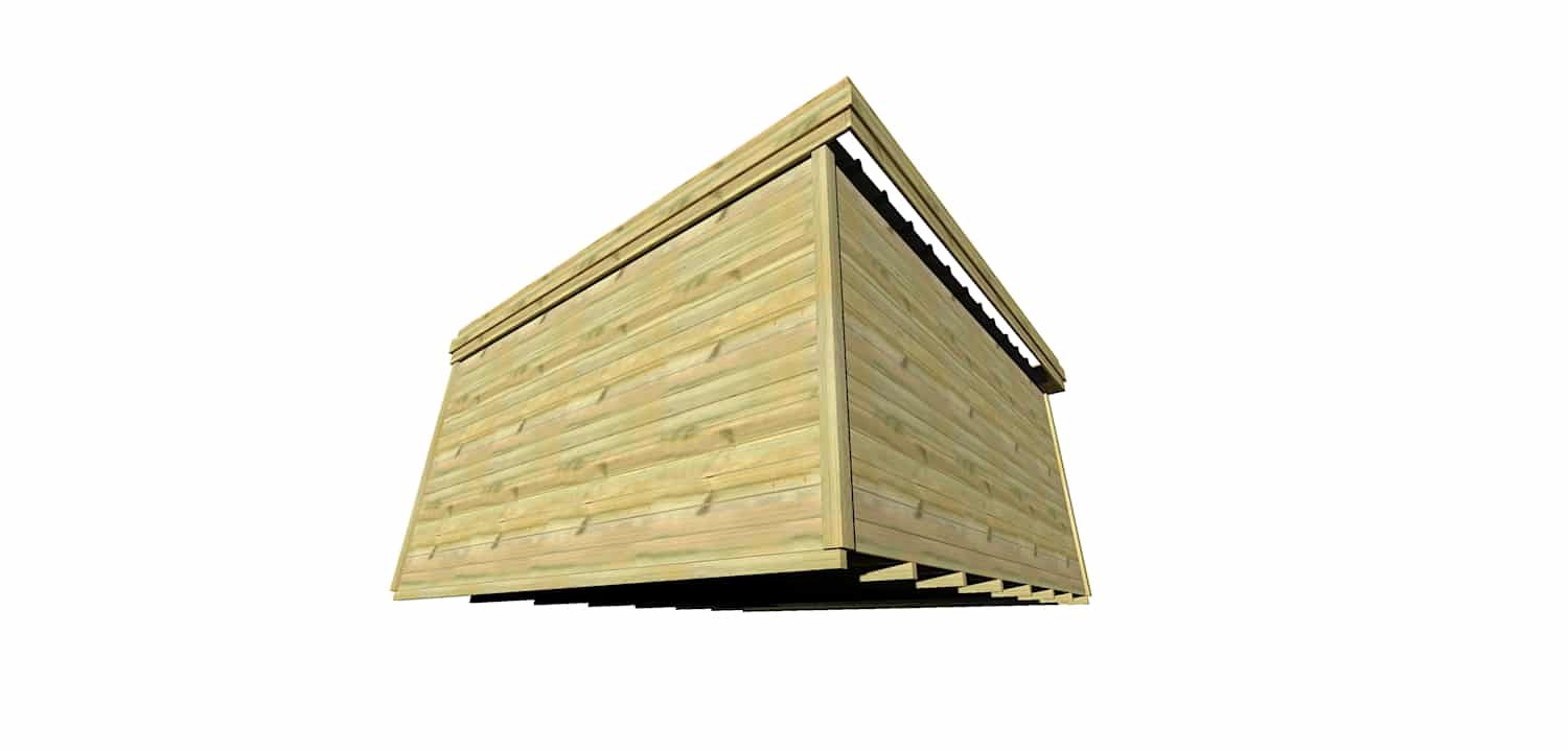 Abri Français Origine 4,46x4,61 m abri de jardin 20,6 m² avec plancher