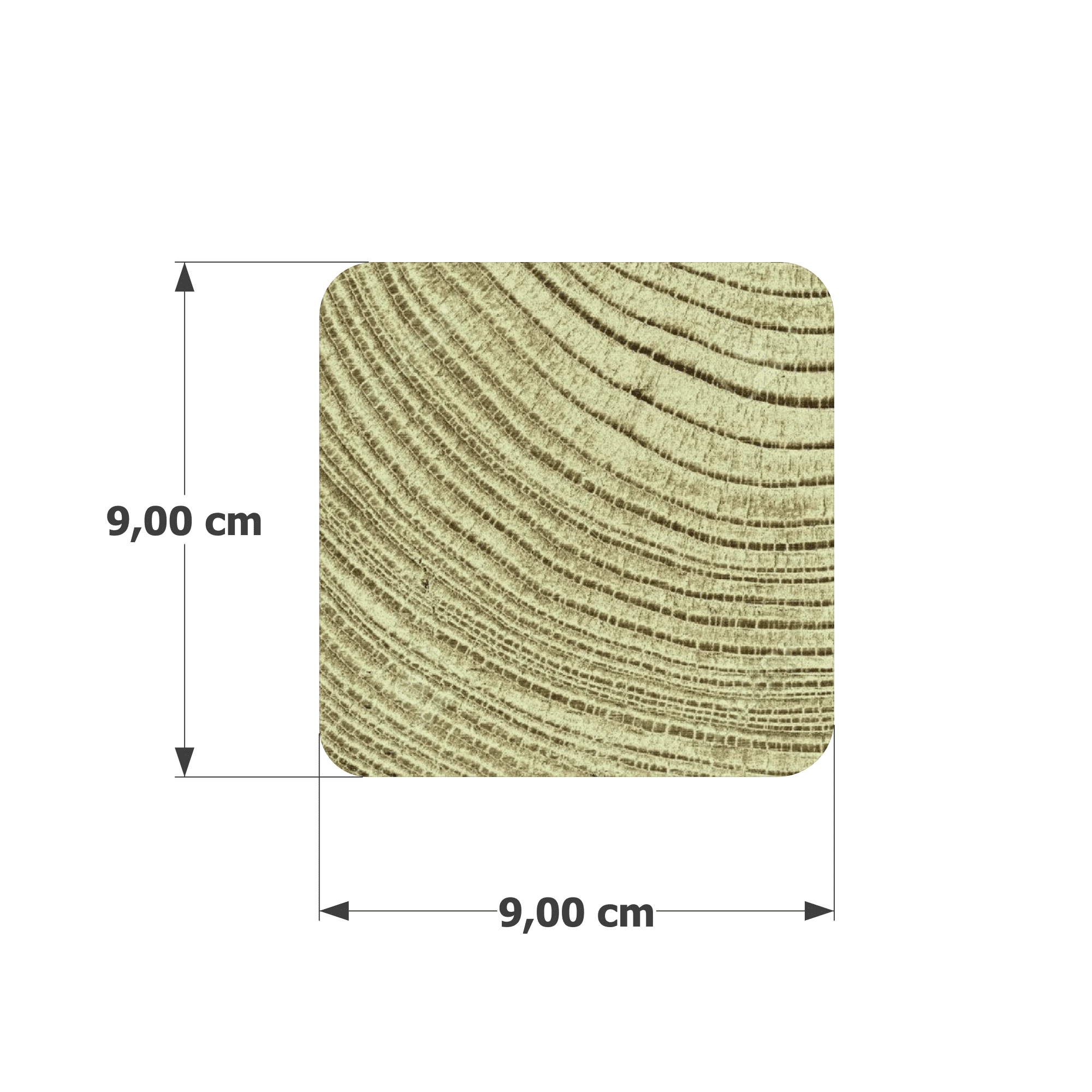 Abri Français Bois au détail poteau pin 90x90mm autoclave classe 4