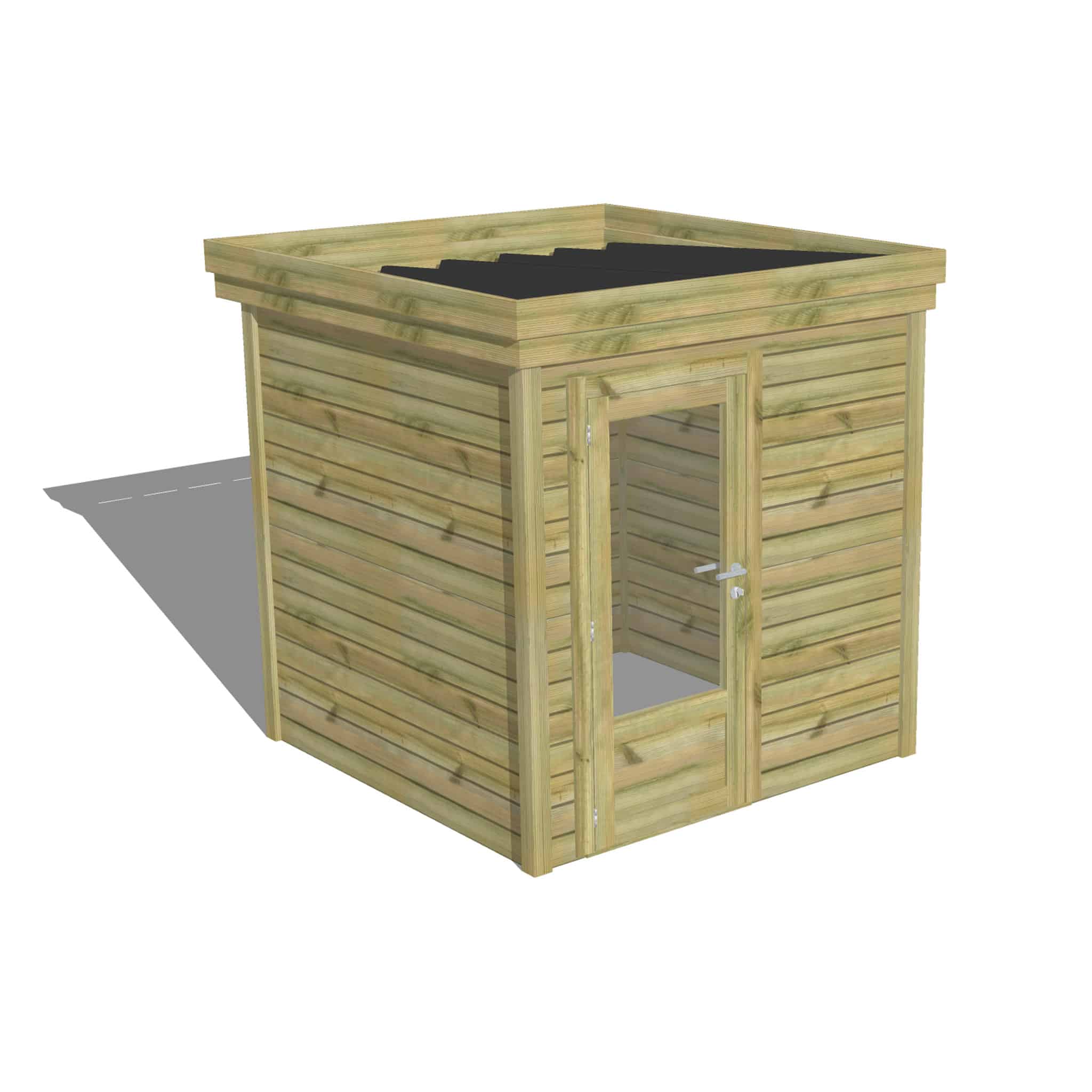 Abri Français Origine chalet bois porte vitrée 4,1 m²