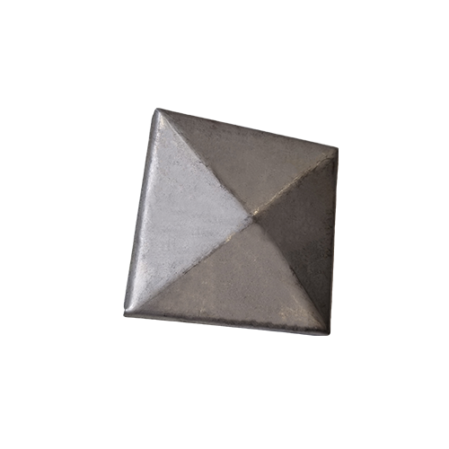 CQFT Chapeau 80x80mm pointe diamant acier brut