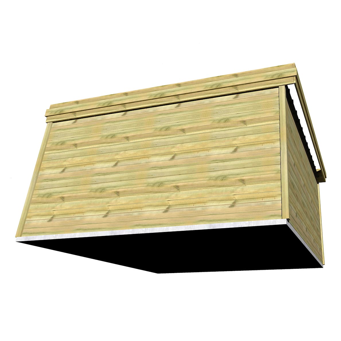 Abri Français Gamme Origine Abri toit plat 17,7 m² 4,46x4,61m