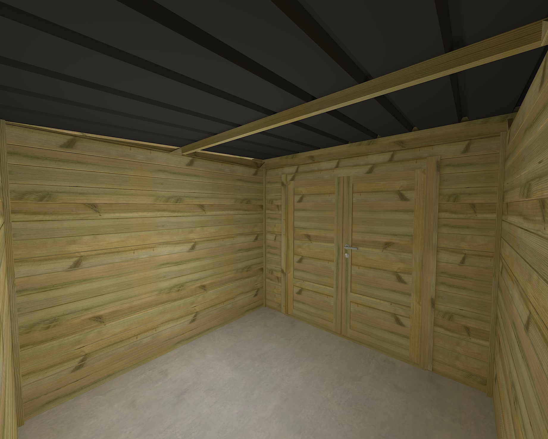 Abri Français Gamme Origine local rangement bois 8 m² 2,5x2,5m
