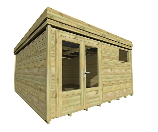 Abri Français Origine 4,46x4,61 m abri de jardin 20,6 m² avec plancher
