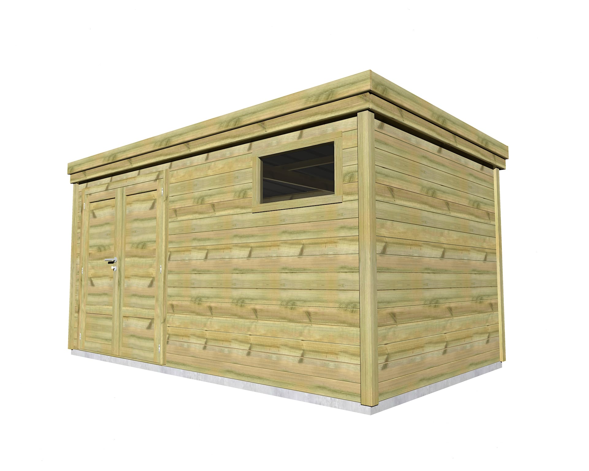 Abri Français Gamme Origine rangement bois 13 m² pin 27 mm