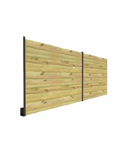 Abri Français Clôture Bois palissade pin vert autoclave 1,82 m