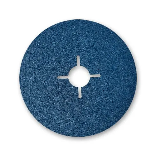 Disque fibre zirconium Ø125mm grain 80 acier inox