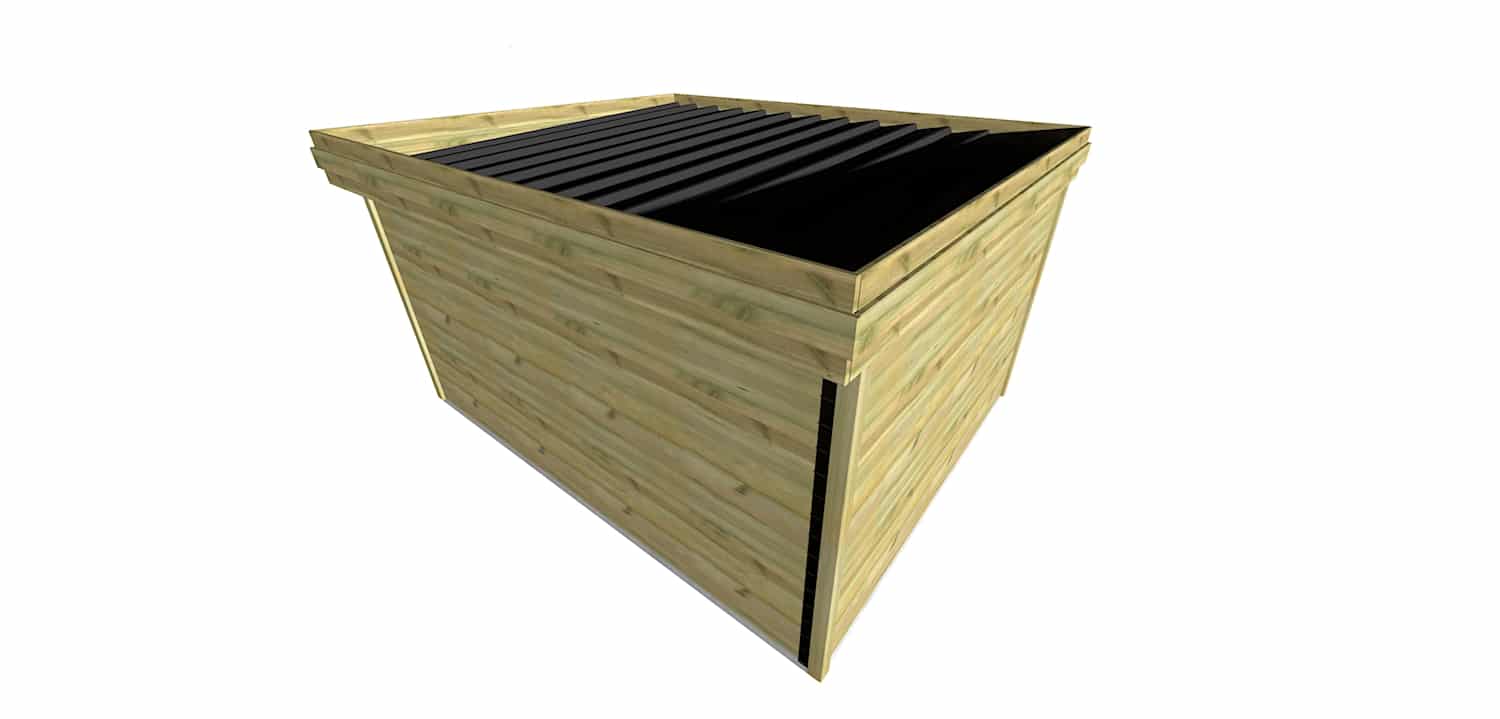 Abri Français Origine Abri Jardin 16,5 m² Porte 2 Fenêtres