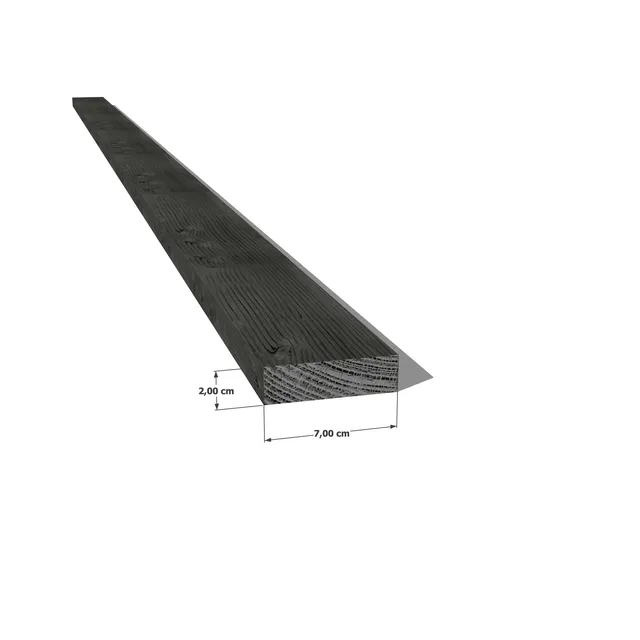 Abri Français Bois au détail latte 20x70mm noire trempage classe 3