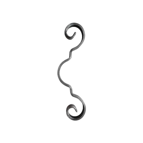 CQFT Les Volutes Volute H.250 x L.75 Plat 12x6 Acier Brut