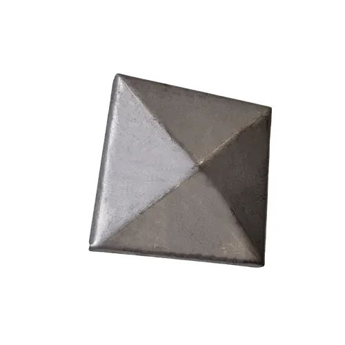 CQFT Chapeau 100x100 mm pointe diamant acier