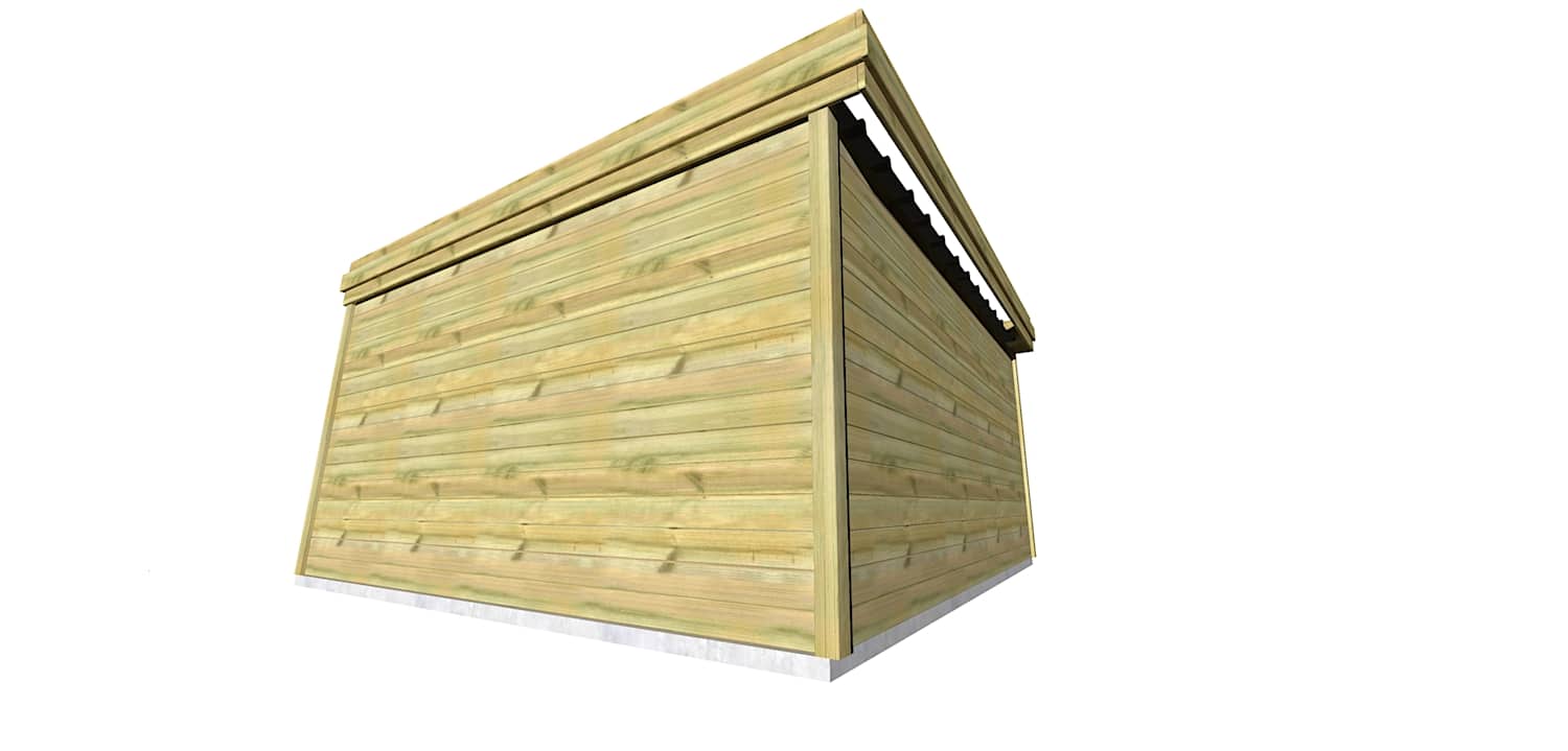 Abri Français Origine 4,46x4,61m abri jardin 20m2 porte double