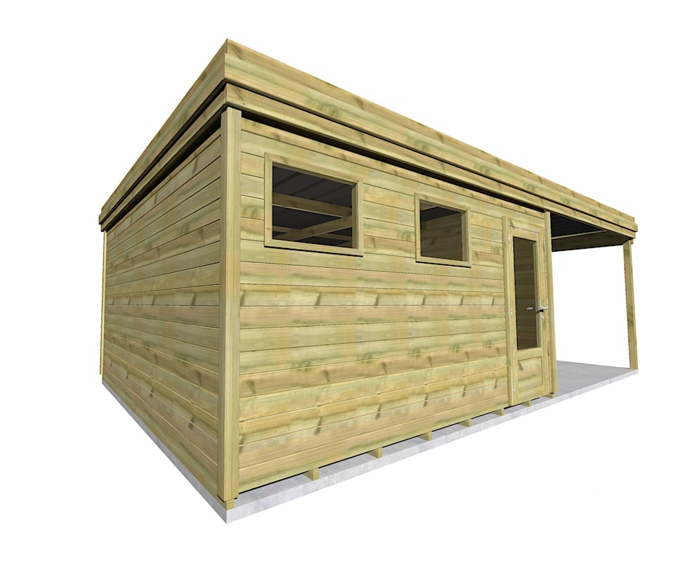 Abri Français Origine Pool-House 7,96x4,61 m 36,7 m2 plancher