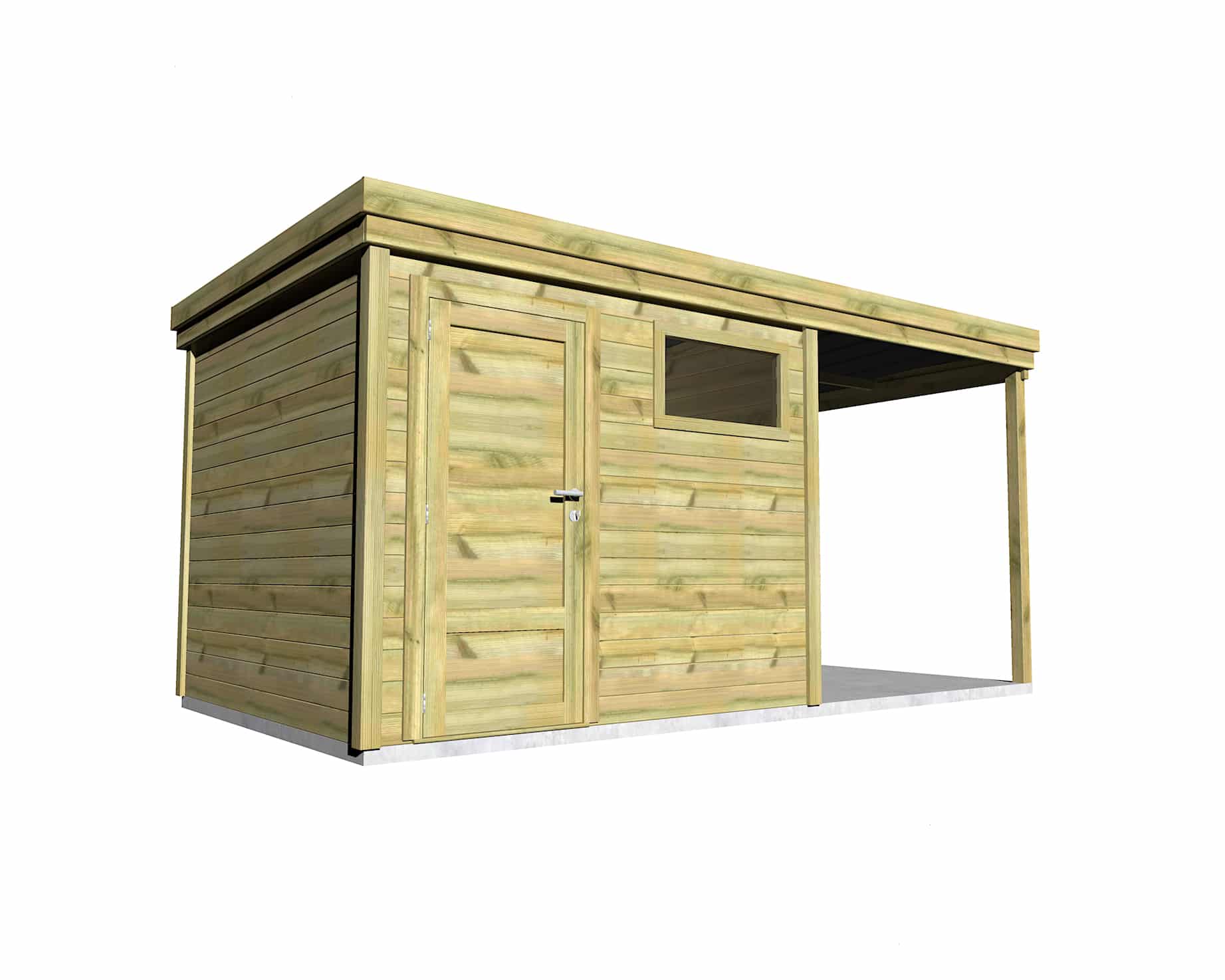 Abri Français Origine rangement jardin 2,5x2,5m 13,9m²