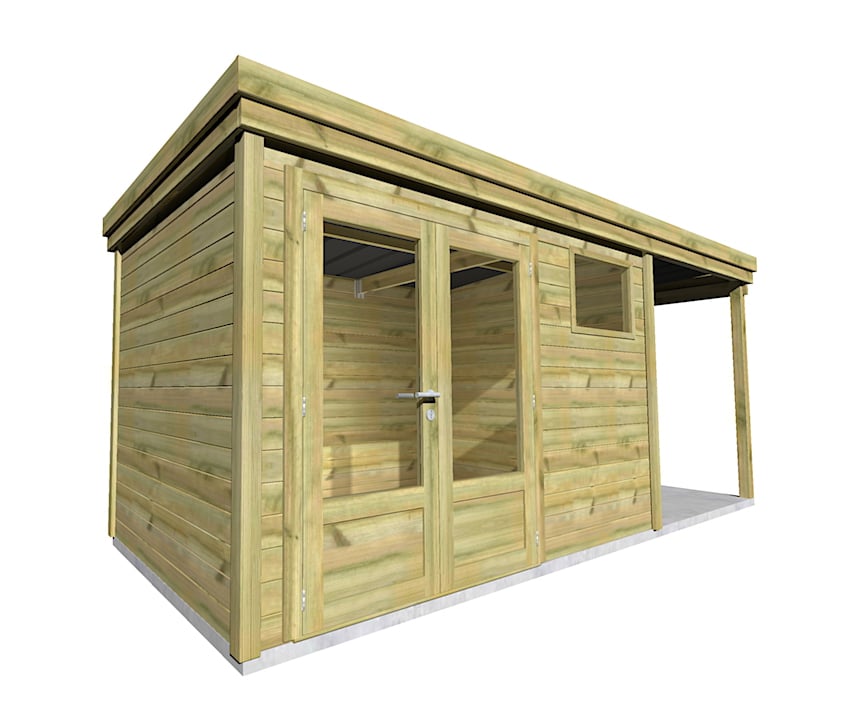 Abri Français Origine abri extension 13,4m2 5,56m