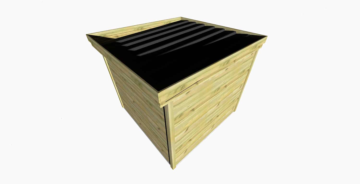 Abri Français Origine abri jardin 2,76x2,91 m 8 m2 porte