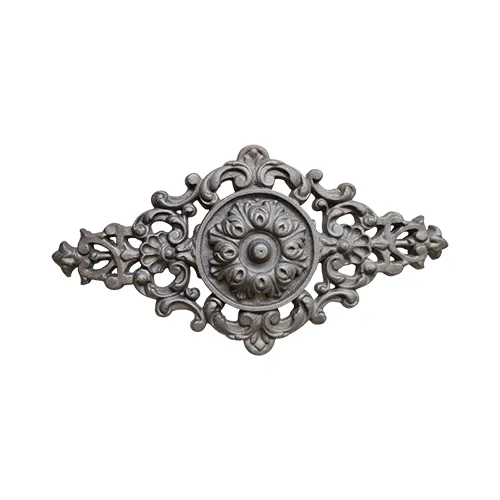 CQFT Rosace palmette à visser 210x390 mm fonte fleur