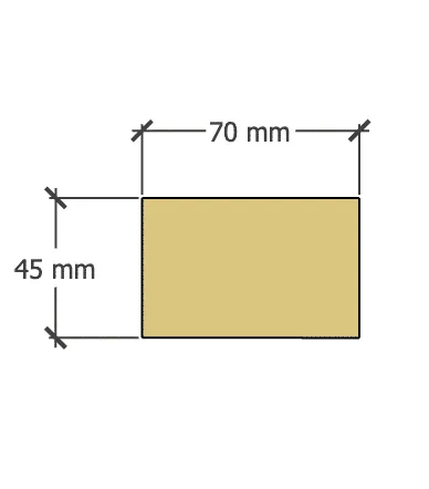 Abri Français Bois au détail Chevron pin 45x70 mm classe 4