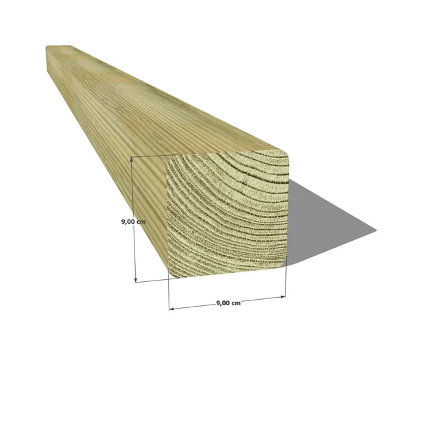 Abri Français Bois au détail poteau pin 90x90mm autoclave classe 4