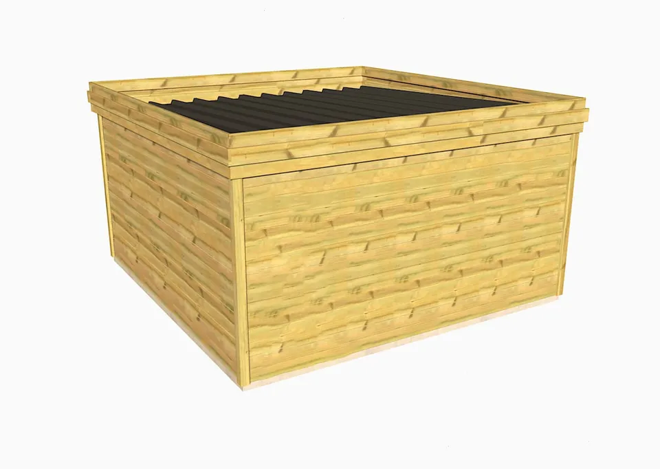 Abri Français Essentiel Abri 4,34x4,34 m 18,84 m2 classe 4