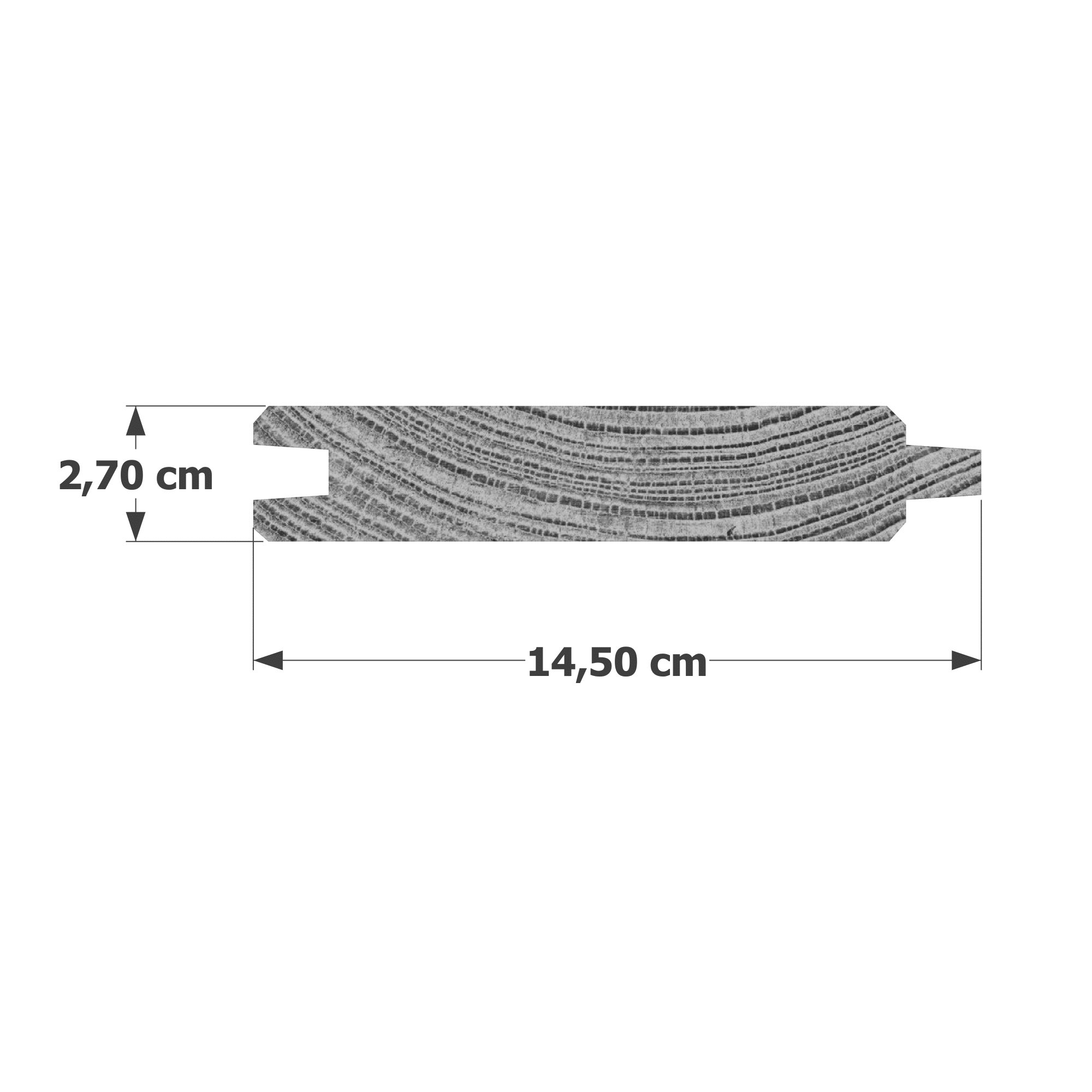 Abri Français planche emboîtable pin sylvestre 27x130 mm gris